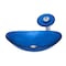 Novatto AZZURRO Glass Vessel Bathroom Sink Set, Chrome NSFC-S1328031001CH - alternate 1